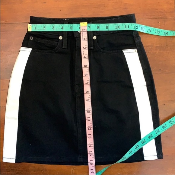 NWOT Calvin Klein Jean Skirt Denim High Rise Mini Skirt in Black - Picture 10 of 15
